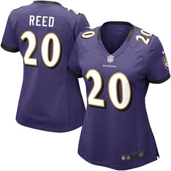 NFL Women's North Baltimore Ravens 20 Ed Reed Purple Nike jerseys